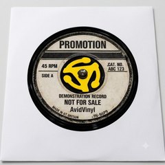 Plain white paper record sleeve